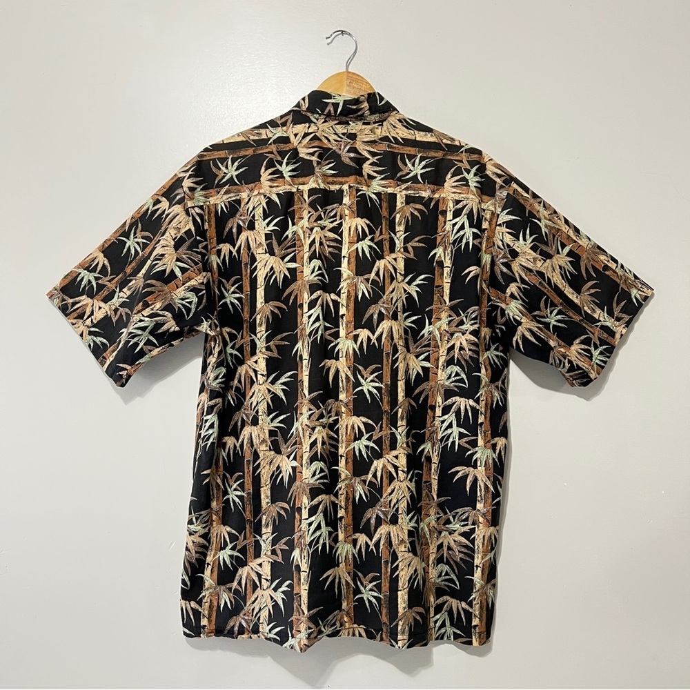 Vintage Tori Richard Short Sleeve Button Down Shirt Men's Large Bamboo Print - Picture 10 of 10